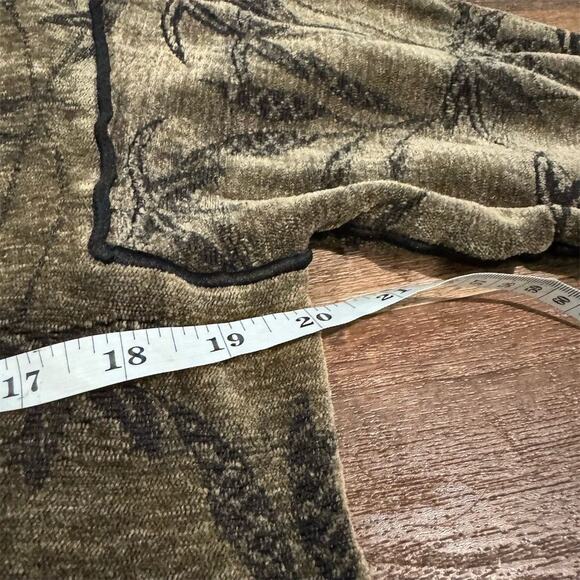 VTG Tzeadle Art to Wear Reversible Brocade Jacket Palm Fronds Pocket Polka Dot - Picture 8 of 9